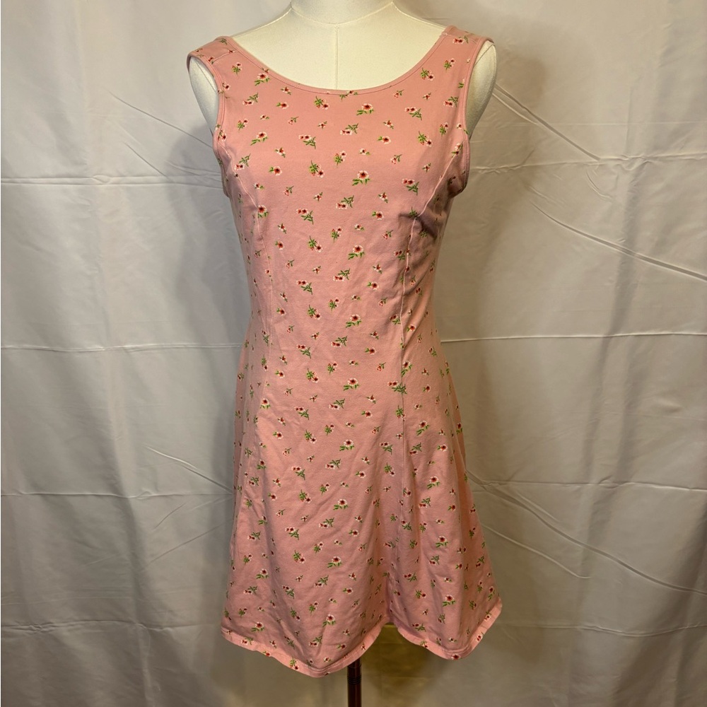 Forever 21 Y2K Pink‎ Ditsy Floral Mini Dress Low Back Sleeveless